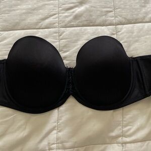 VANITY FAIR Women's Beauty Back Black Strapless Bra